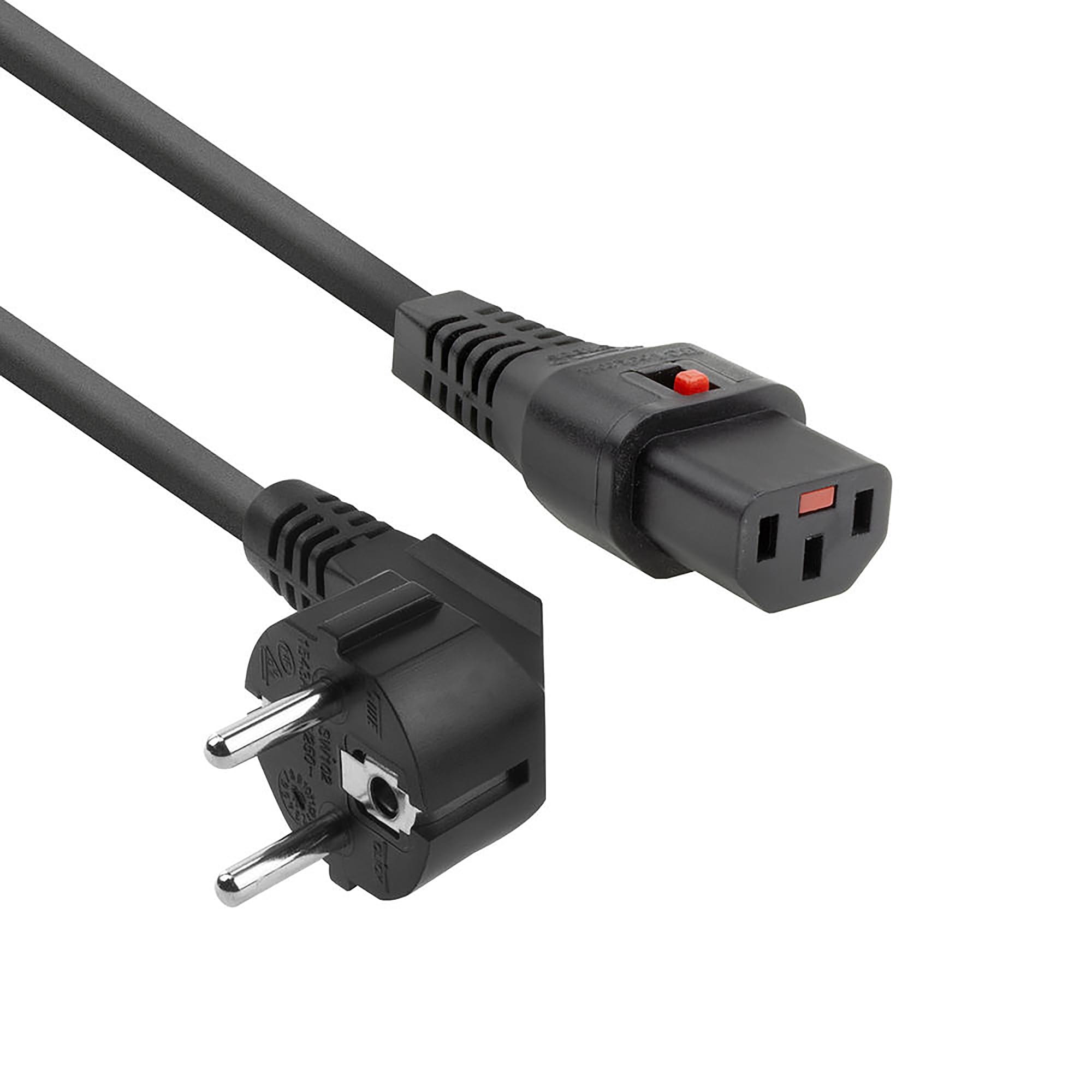Advanced Cable Technology 3.0m Schuko CEE 7/7 - C13, M/F 3m CEE7/7 Coupler C13 Black Electric Cable (M/F, 3 m, Male/Female, CEE7/7, Coupler C13, 230, Black)