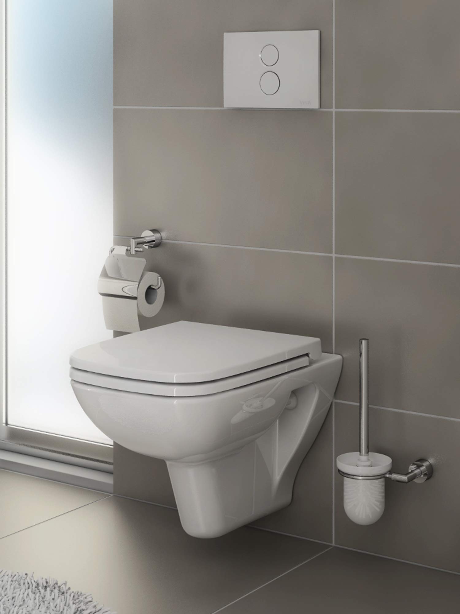 VitrA Minimax A44790 Tuvalet Fırçalığı, Krom