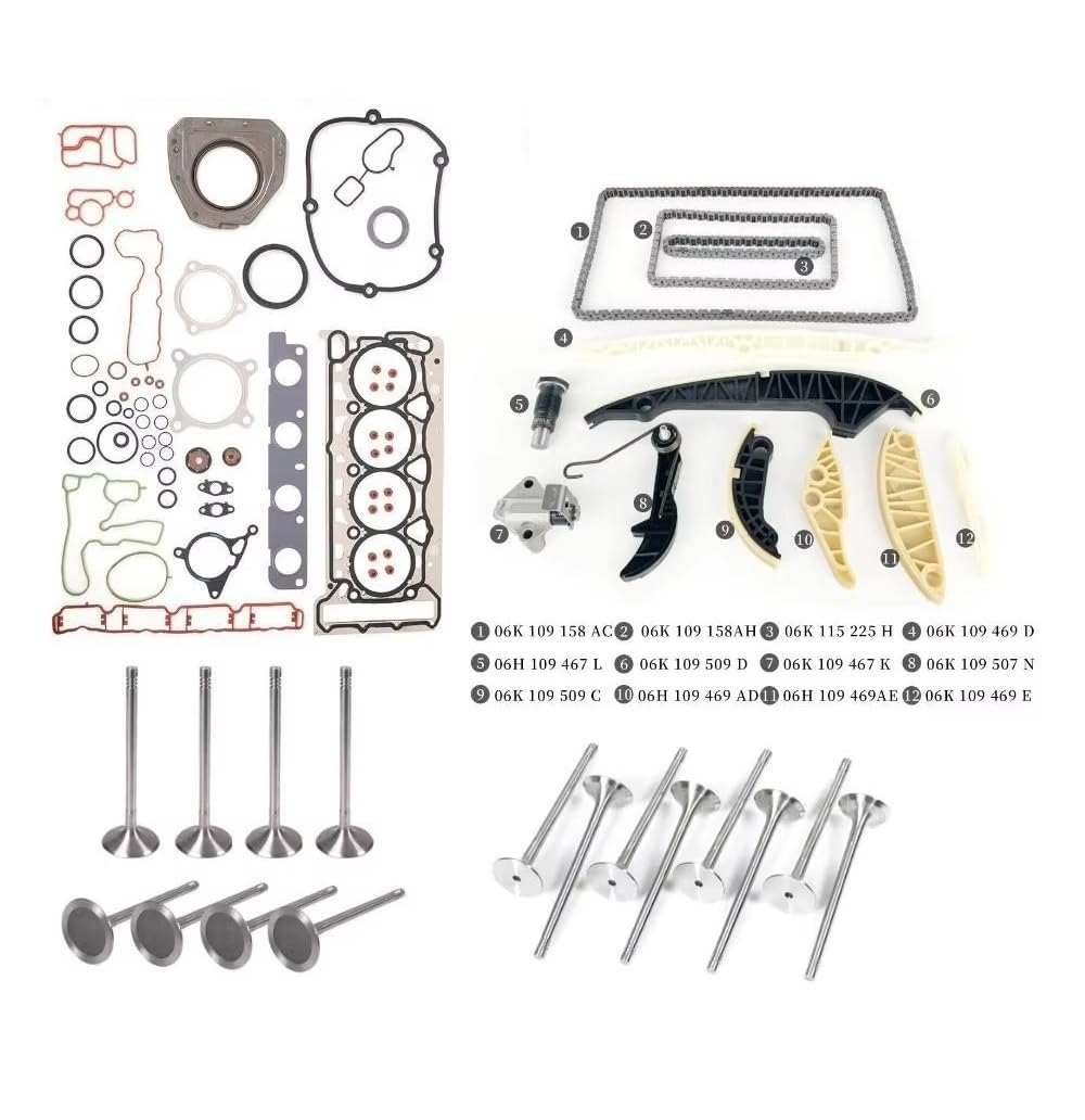 Junta estanqueidad tapa válvulas Kit De Sincronización Válvulas Junta Culata Para VW EA888 1,8 2,0 CDN CCT CCZ Gen2