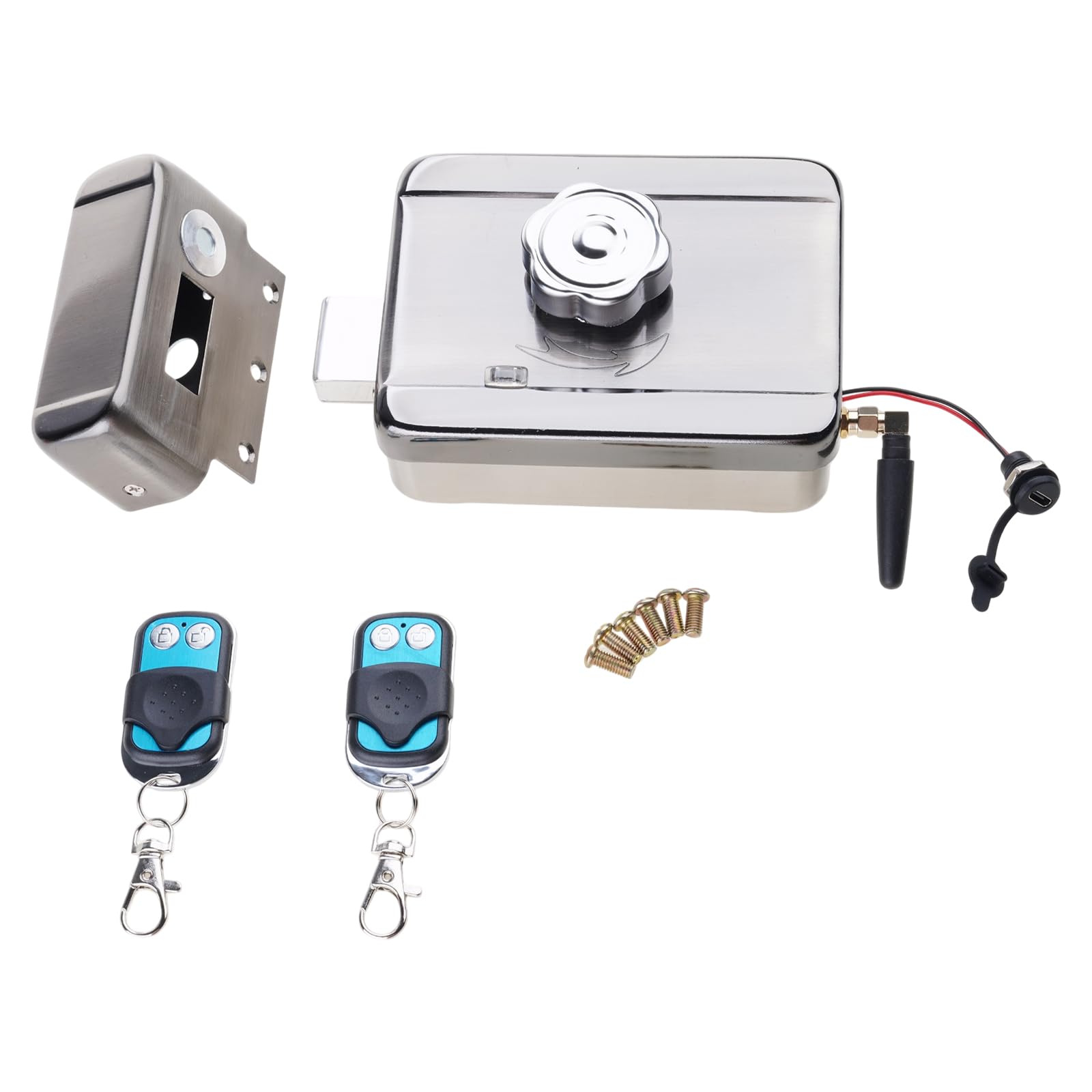 Yanwuwa Silver Remote Control Door Home Security Keyless Invisible Intelligent Door Electronic Security