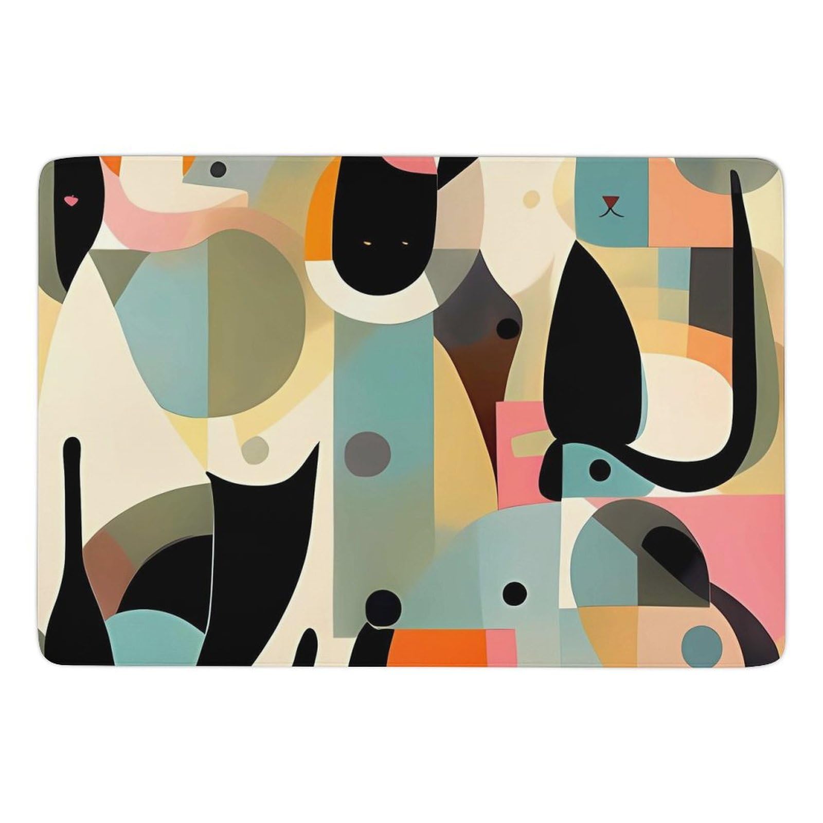 Tapis d'art moderne en velours corail une texture douce haut de gamme