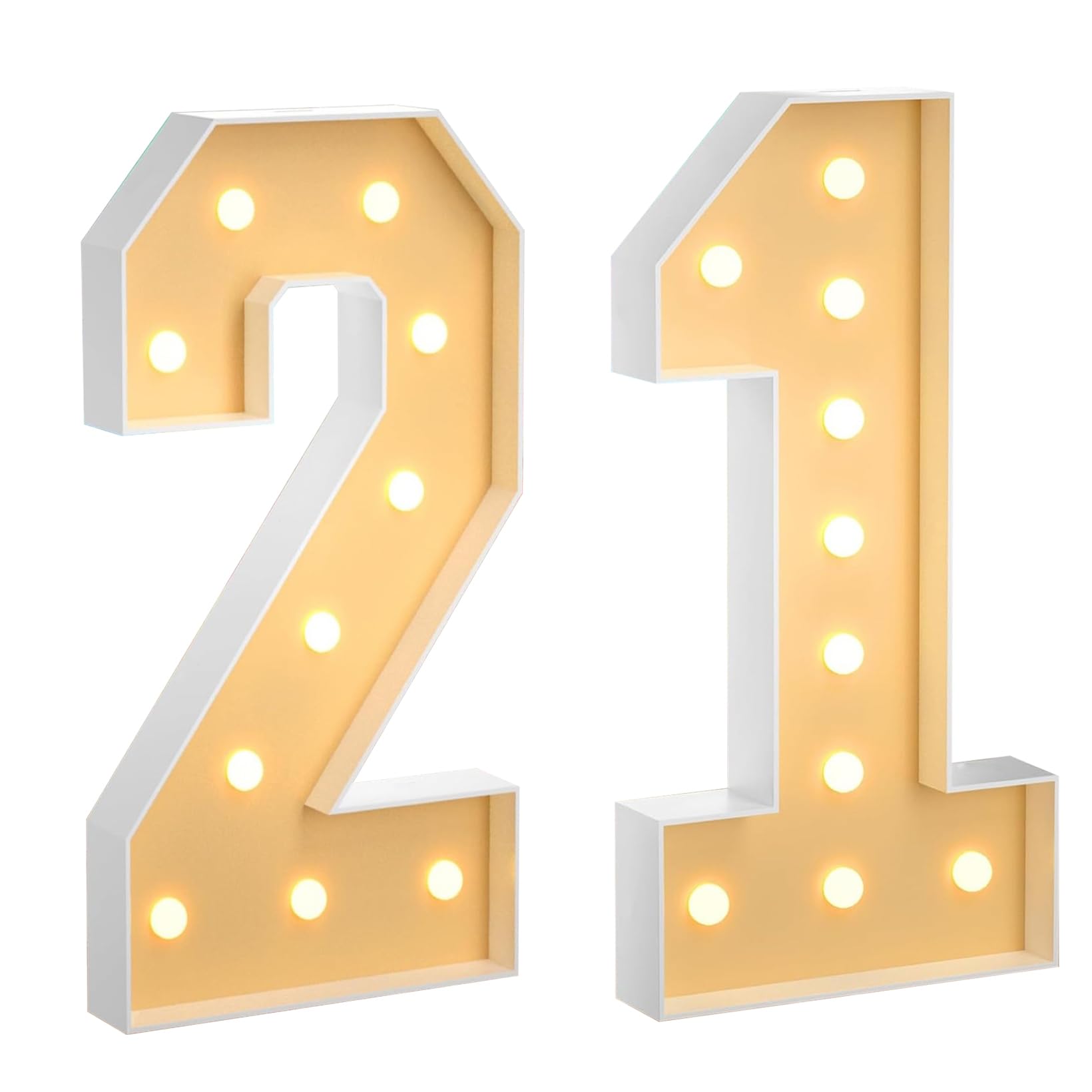 100 cm Festzelt, beleuchtet, Zahl 21, große LED-Zahlen, Lichterzelt,  Dekoration, Mosaik, warmweiß, beleuchtetes Schild für Zuhause, Party,  Geburtstag, Hochzeit, Geburtstag, Weihnachten : Amazon.de: Beleuchtung, image size:1640x1640