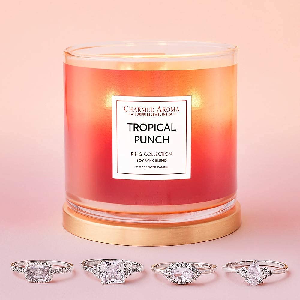 Charmed Aroma Wick Tropical Punch Jewelry Candle With Surprise