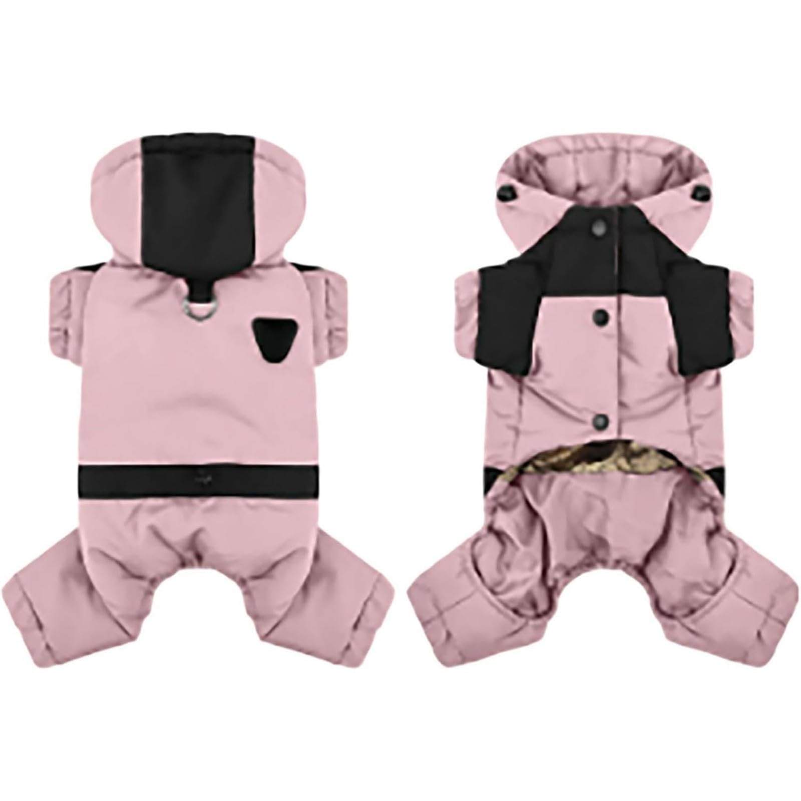 Manteau d'hiver pour chien combinaison intégrale doublée chaude et imperméable avec capuche