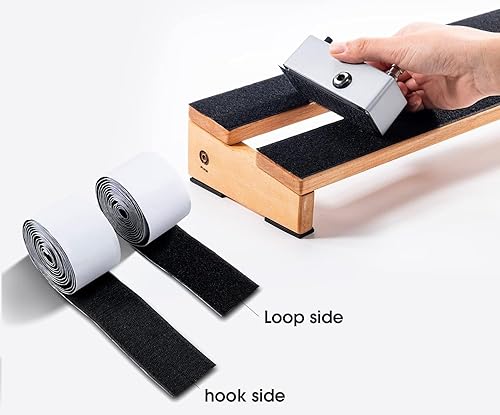 Miniatura 7 de ENO MUSIC Cinta de pedalera para pedal, cinta de montaje en tablero de pedal de guitarra, longitud de 6.6 ft de ancho, 2.0 in, gancho + bucle