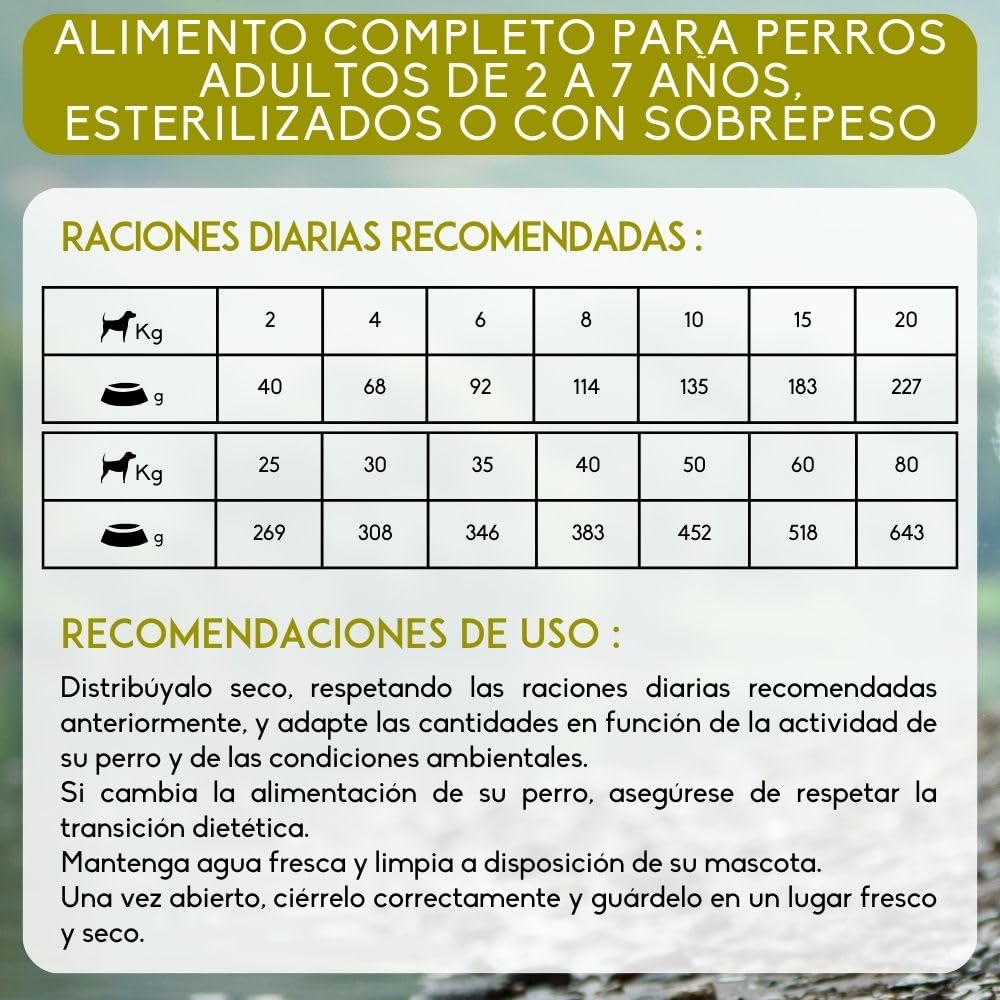 NUTRIVET - INNE Chien - Croquettes sans Céréales - Chien Adulte stérilisé ou en surpoids- Volaille - 80% d'ingrédients d'origine Animale - 12 kg