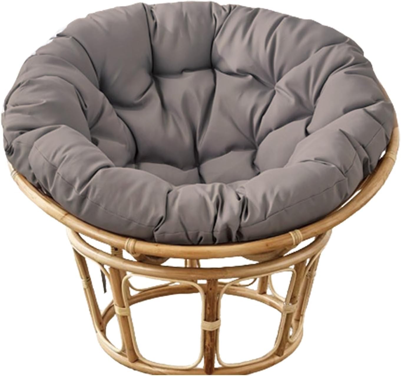 Cojín para silla Papasan gris oscuro de 170x120 cm, un complemento impermeable y grueso.