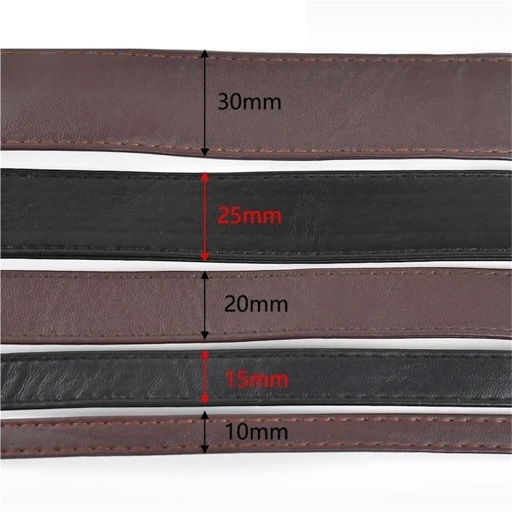 pasek skórzany z wzorem liczi, Sznurek skórzany PU do toreb DIY, kolor czarny, 10-30 mm, 5 metrów(Black,25mm)