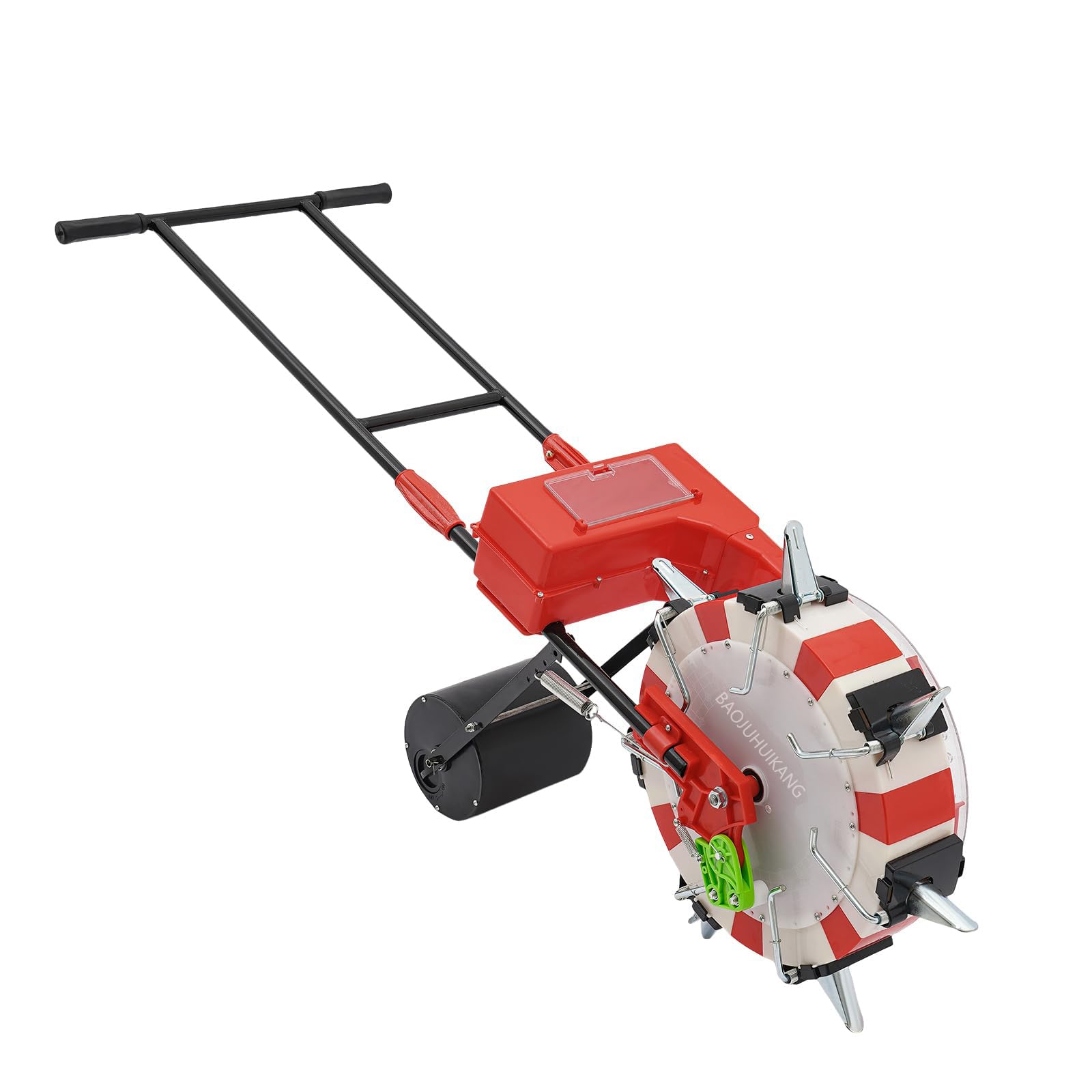 Sembradora de Rodillo de Empuje Manual de un Solo Puerto, sembradora de jardín de precisión sembradora de hileras, espaciado de 26 cm, para Plantar Semillas Dentro de 3-15 mm