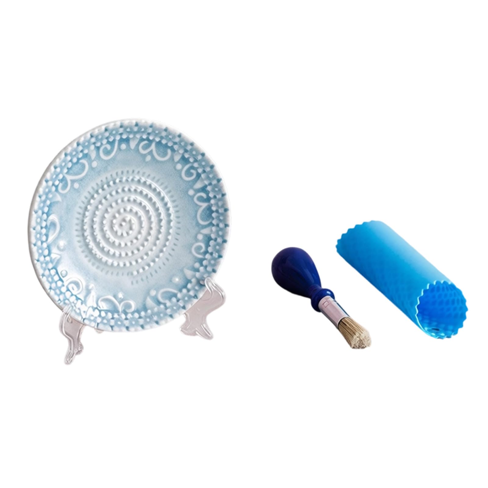 Ceramic Manual Garlic Gingers Grinder Plate with Peeler and Brush Set Fruit Mashers for Kitchen Cooking and Outdoor Use Garlic Grinding Plate Ceramic Aromatic Grinder Hand Masher Cooking Ingredients