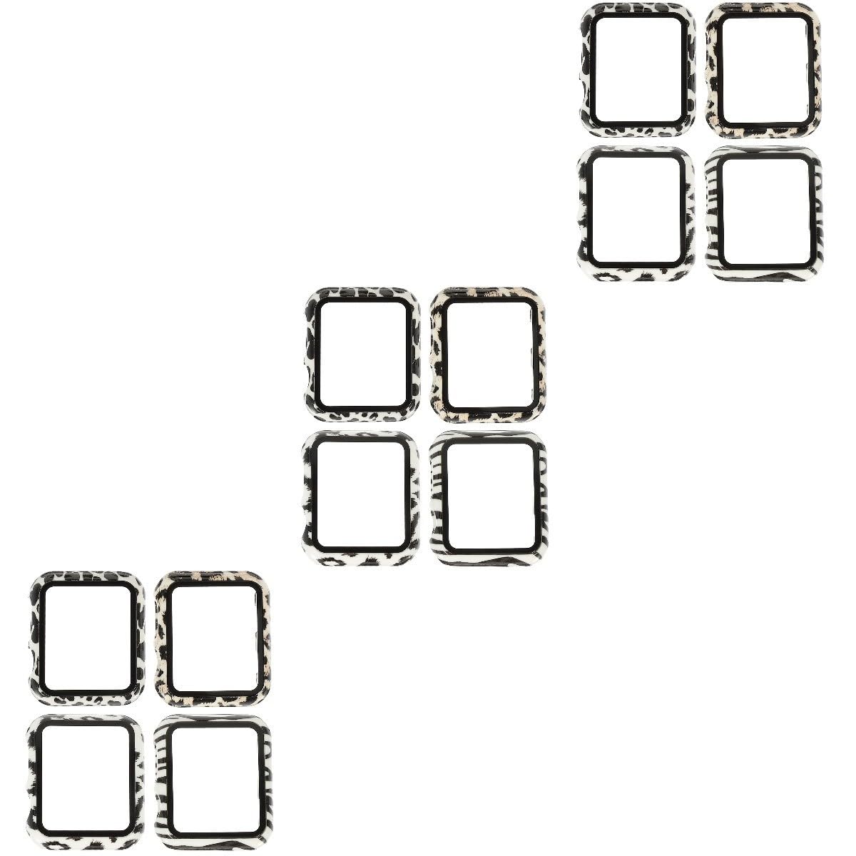 HOMSFOU 3 Set Custodia Schermo Protettore Ultra Telaio Dell'orologio Protezione Per Orologio Antigraffio Banca Cornice Per Smartwatch Pellicola Temperata 4 Pezzi * 3