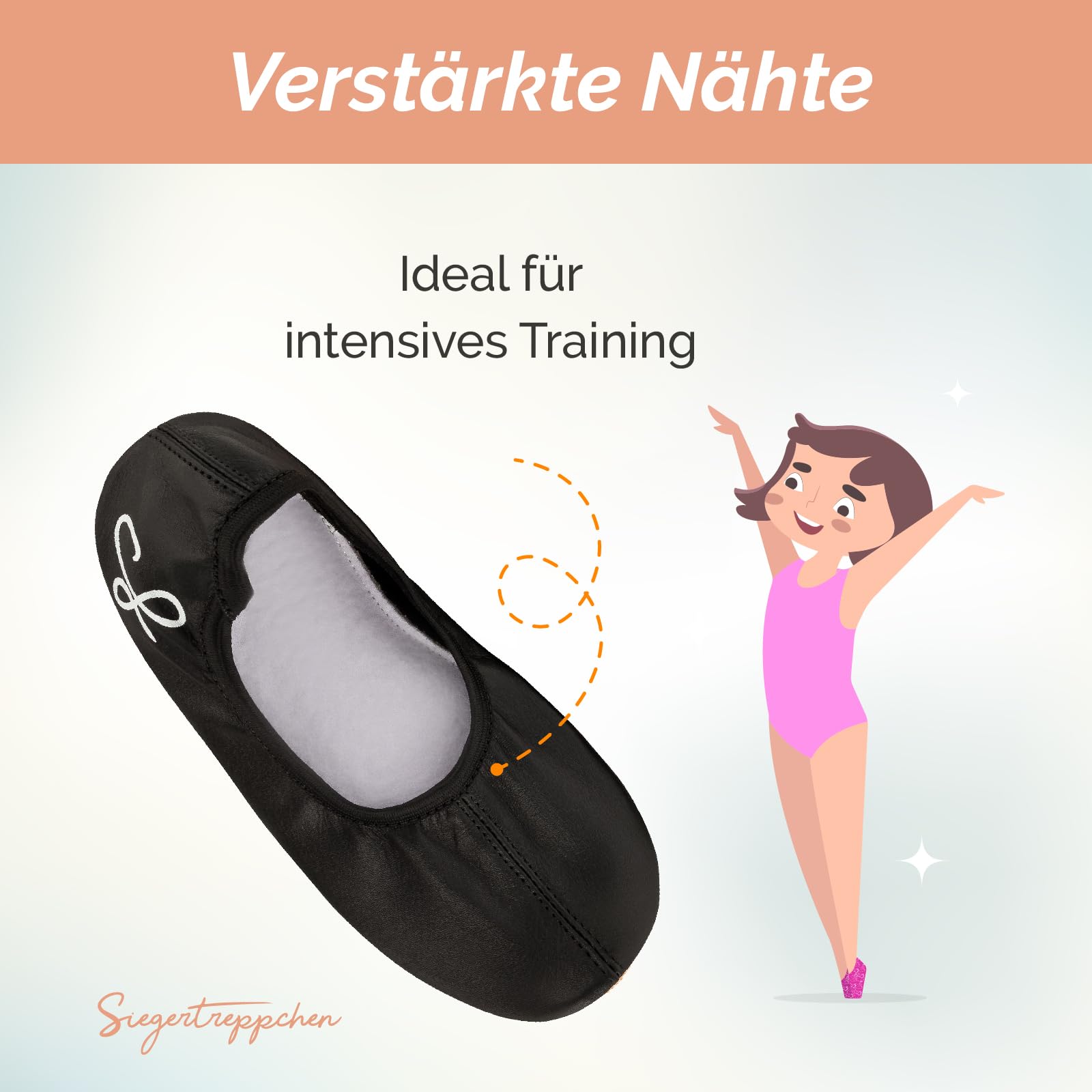 Zapatillas Deportivas de Gimnasia Zapatos de Baile Emmi Talla 26 de Tela Negra para niñas y niños. Suela Transpirable y Antideslizante.