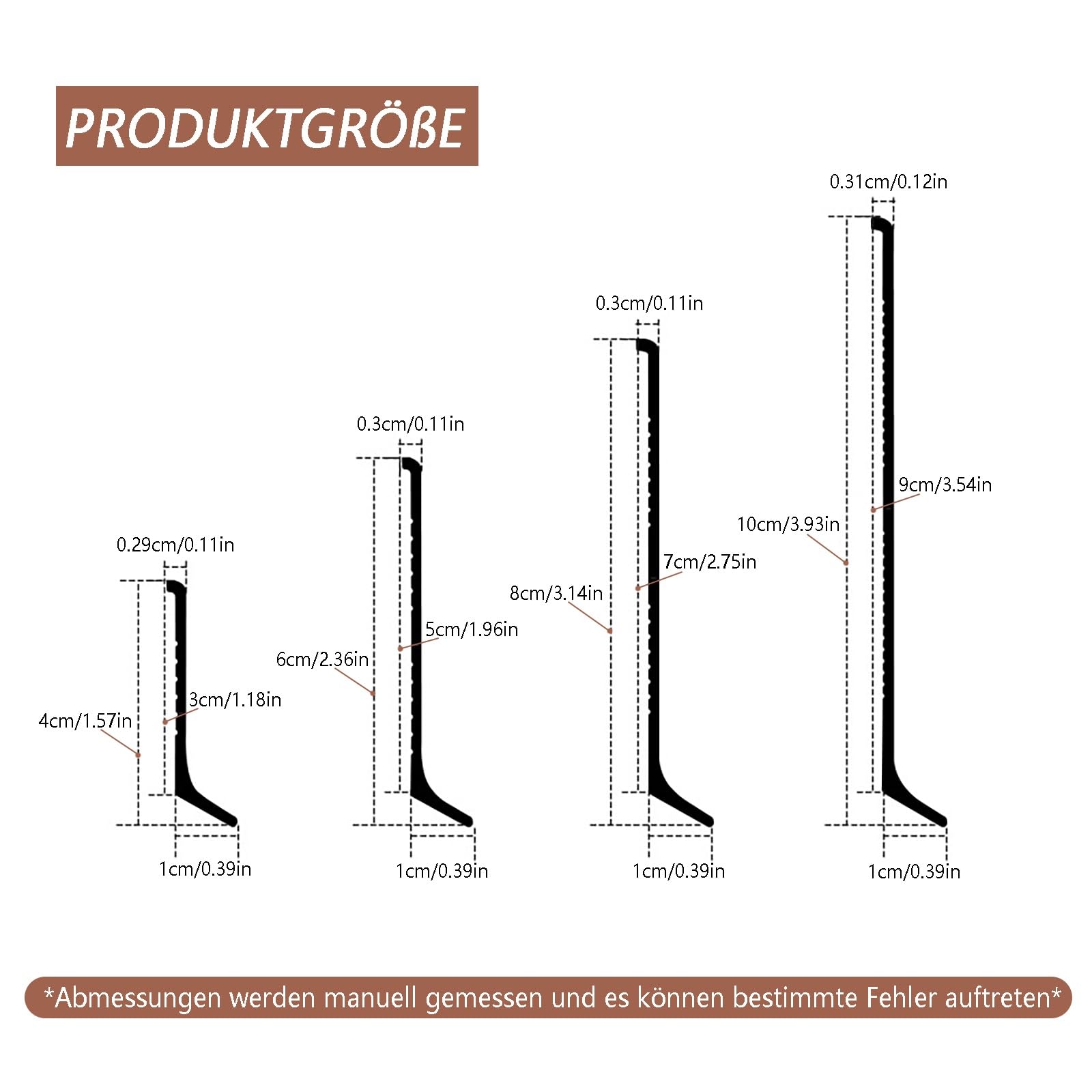 Kit De 4 Rodapiés De Aluminio Anodizado De 125cm Perfiles Resistentes Al Agua Y A La Humedad Para Decoración Moderna De Interiores Y Renovación Del Hogar(Champagnergrau,Höhe: 10 cm)