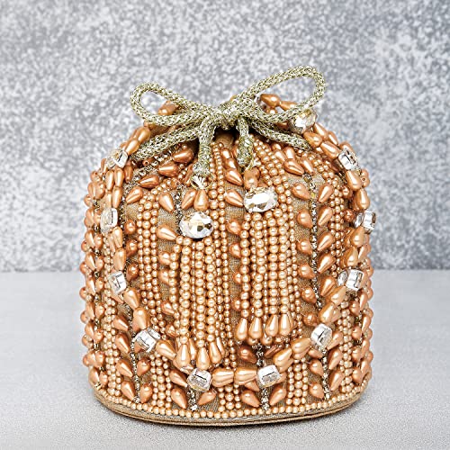 Image of Peora Malti Color Clutch Purses for Women Handmade Evening Handbags Bridal Clutch