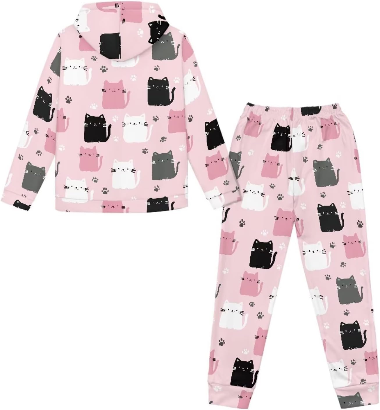 Girls Boys 2 Piece Tracksuit Athletic Sweatsuits Sets Hooded Sweatshirt and Jogger Sweatpants Clothing Sets