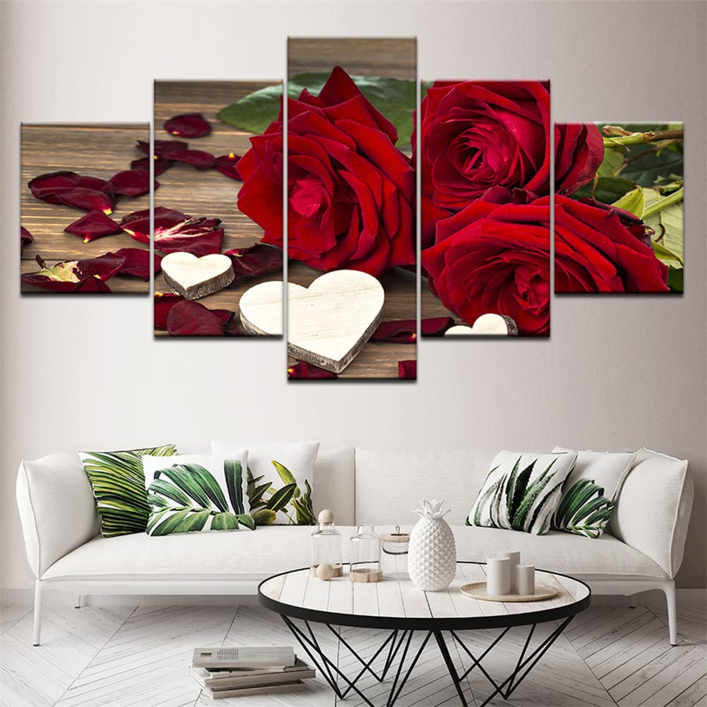 5D Diamant Painting Set Groß – Full Drill, 16x32 Zoll, Mit Extra Diamanten, Für Erwachsene (Motiv: Hut & Rotes Kleid)