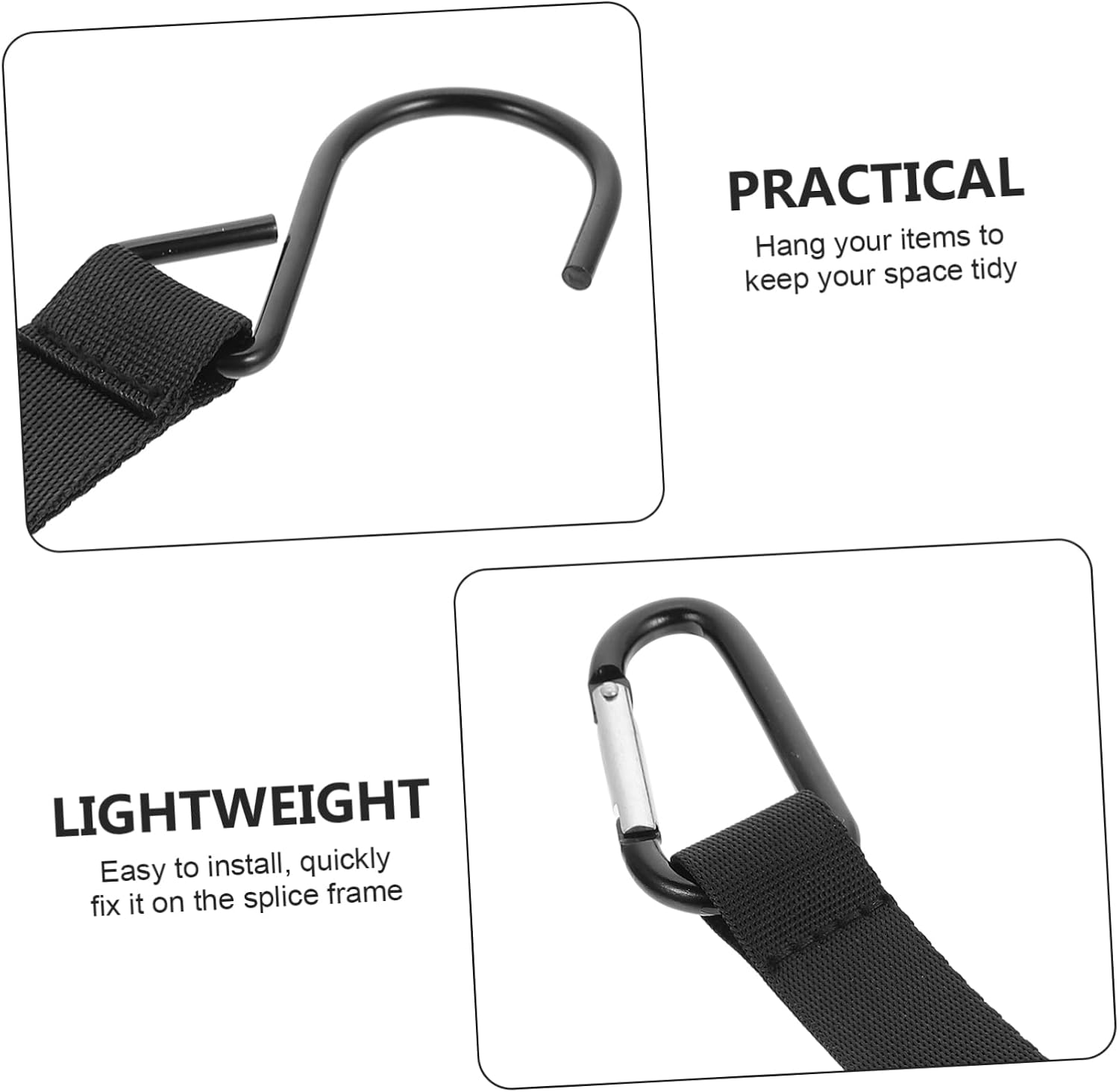 COLLBATH 4pcs Hangers Kitchen Storage Hooks for Camping Cookware Outdoor Cooking Utensil Organization Heavy-duty Multi-functional Supplies