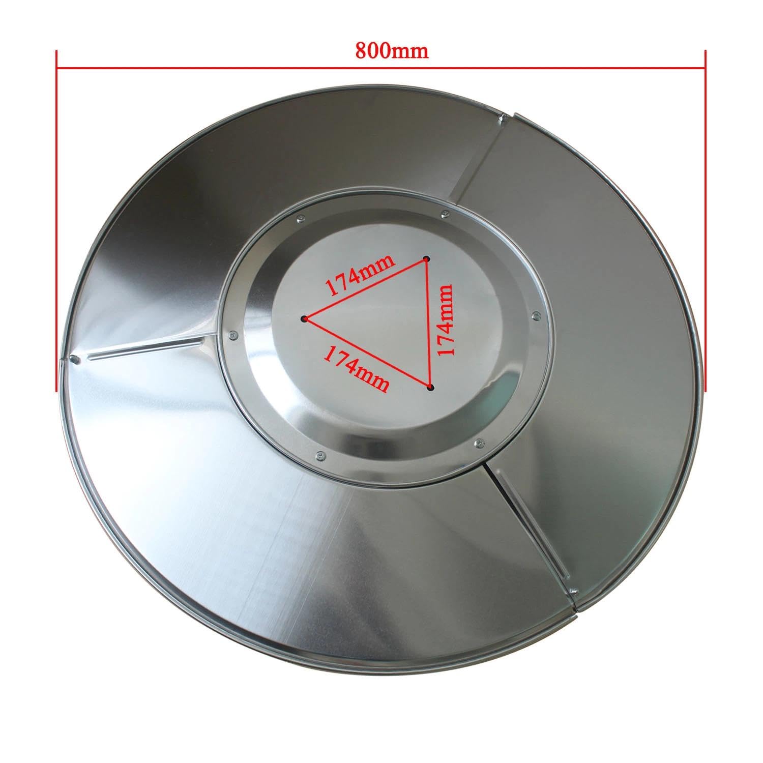 Abdeckung heizstrahler für outdoor terrassenheizer gas reflektorschild heizstrahler alu wärmereflektor heizpilz propan terrassenheizstrahler reflektorschirm ersatzteile