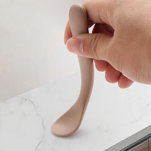 Miniatura 6 de Cucharas para bebé, paquete de 6 cucharas de alimentación de silicona de primera etapa, utensilios de alimentación de punta suave, suministros de
