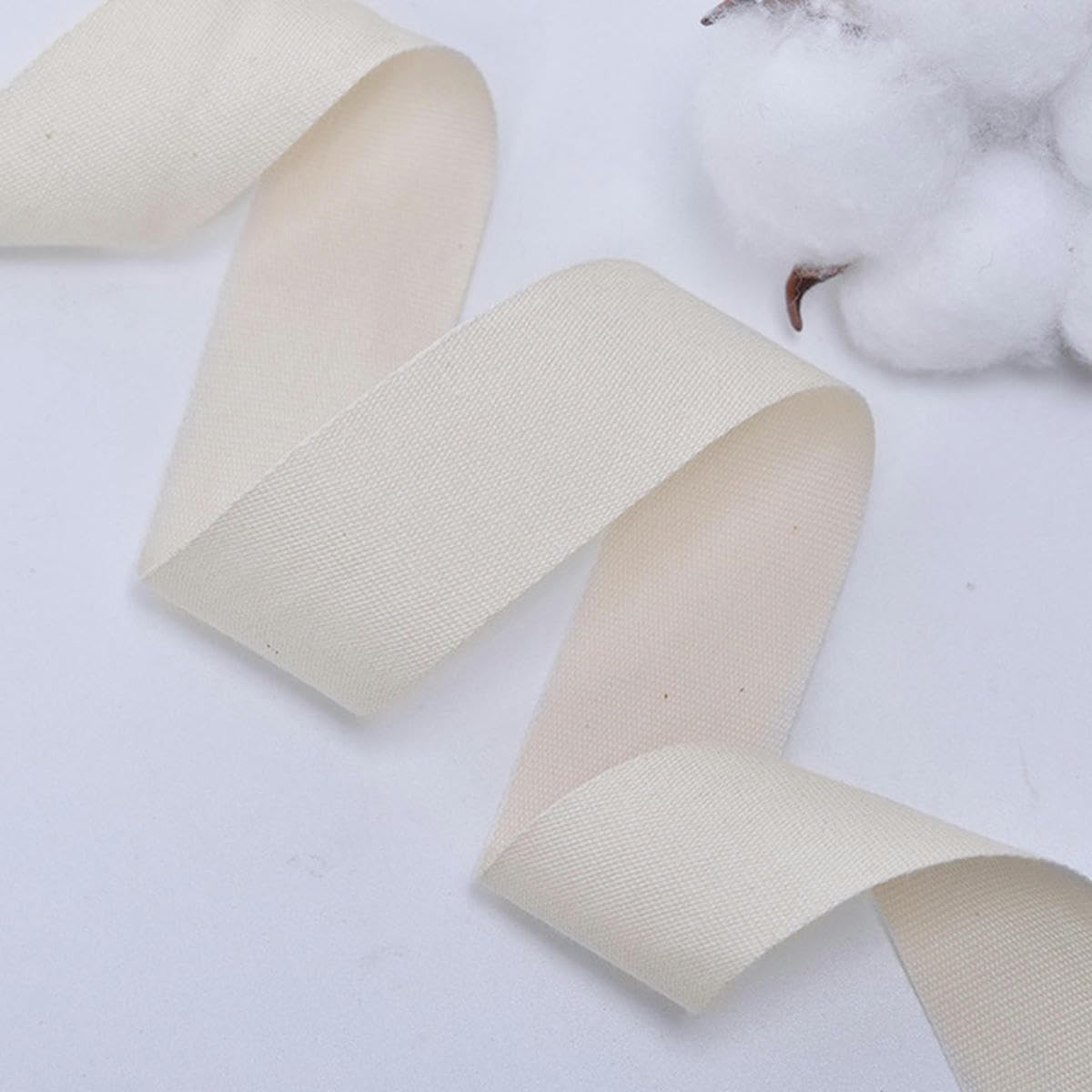 Wstążka bawełniana 100 jardów/rolka biodegradowalna wstążka 6 mm 9 mm 13 mm 16 mm 19 mm 25 mm 38 mm dekoracja DIY artykuły rzemieślnicze - 815-25 mm