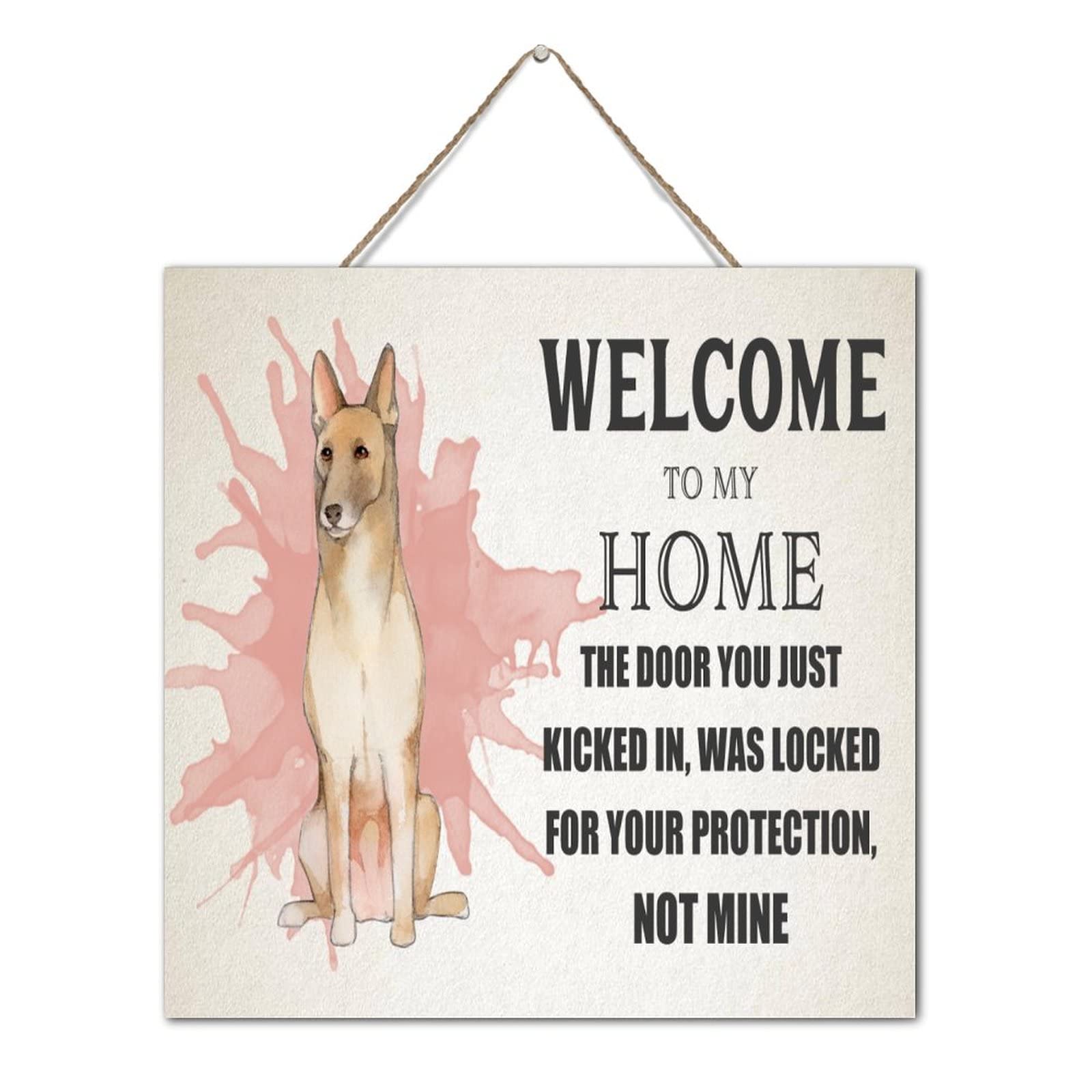 Plaque en bois vintage Welcome To My Home déco rustique pour chambre et salon 30,5 cm