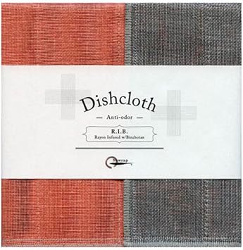 Nawrap Binchotan Dishcloth, Coral X Charcoal