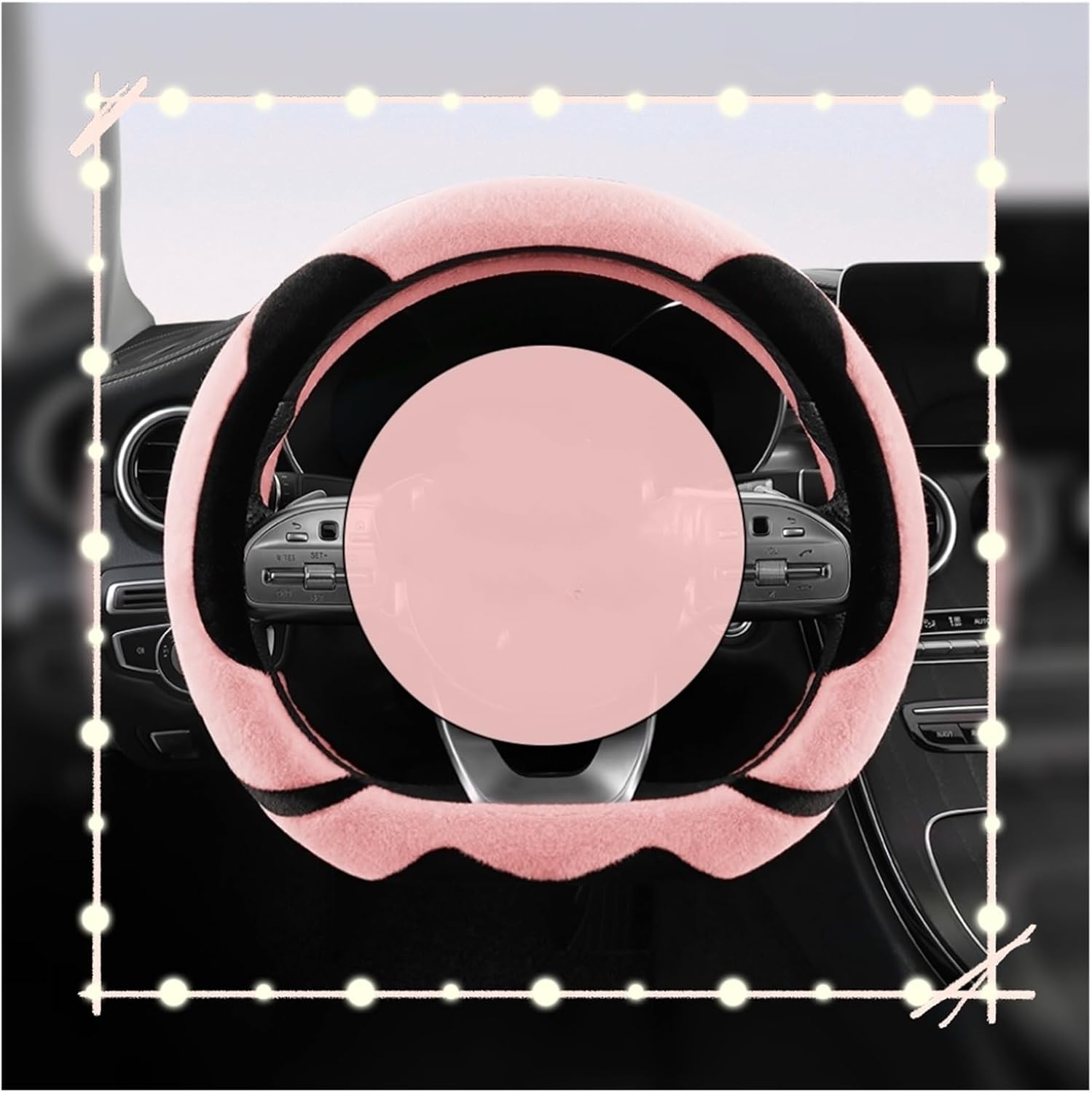 Car Steering Wheel Cover for D Type Car Steering Wheel Cover Car Decorations Comfortable and Breathable Easy to Install (Color : 5#)