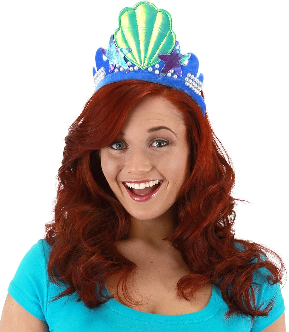 Miniatura 3 de Diadema de corona de tiara de sirena Azul Patchwork