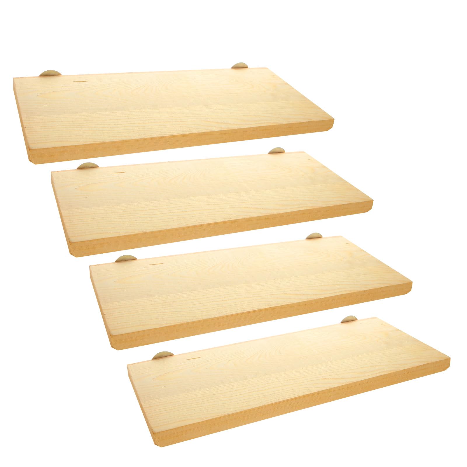 DIRBUY 4 Pack 5 x 12 Inches Bird Perches - Natural Wooden Flat Bird Perch - Rectangle Bird Perch Stand Platform for Parrot, Budgies, Parakeet,