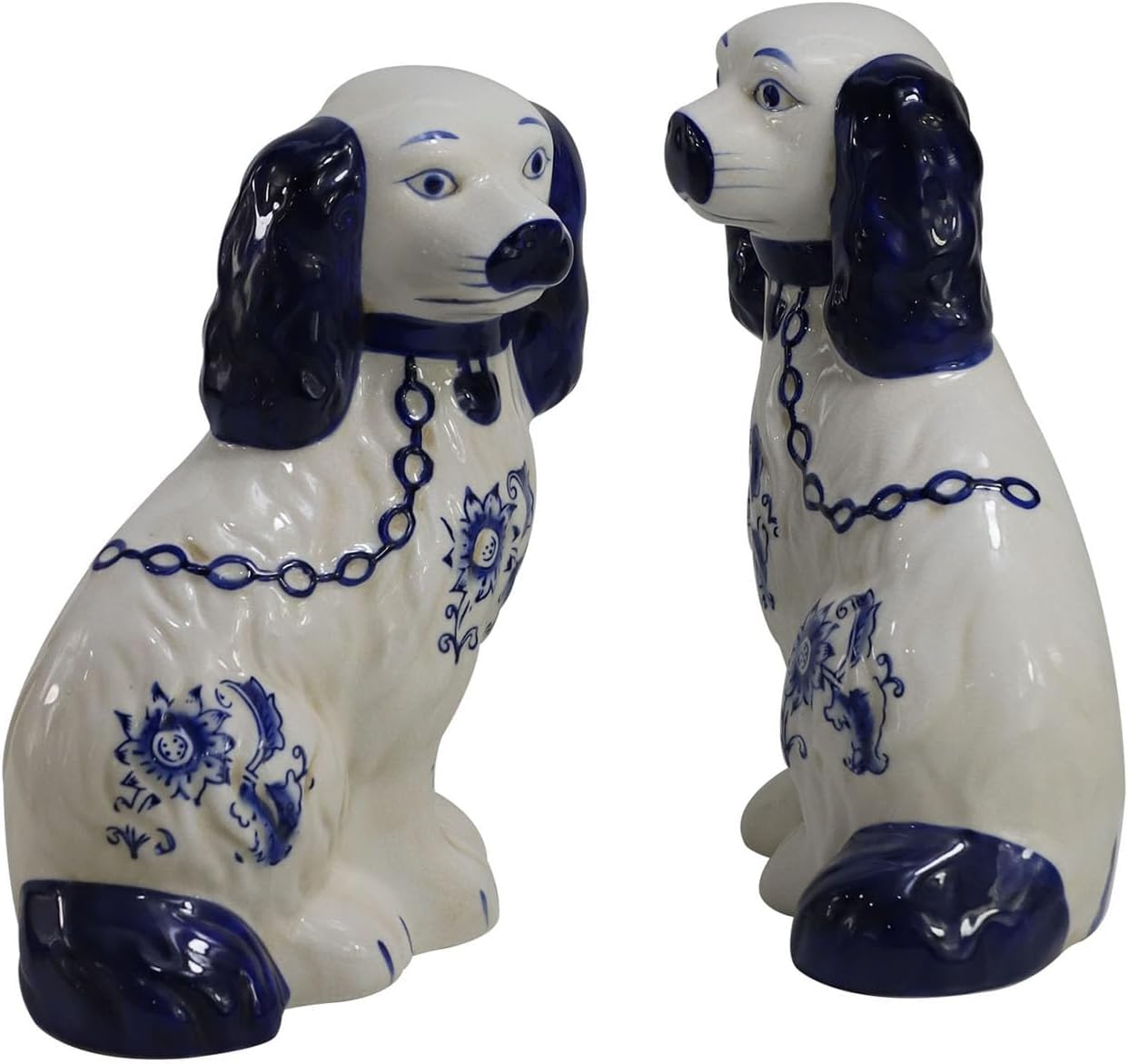 Amazon.com: SYNWISH Hand Painted Porcelain Blue& White 9.4