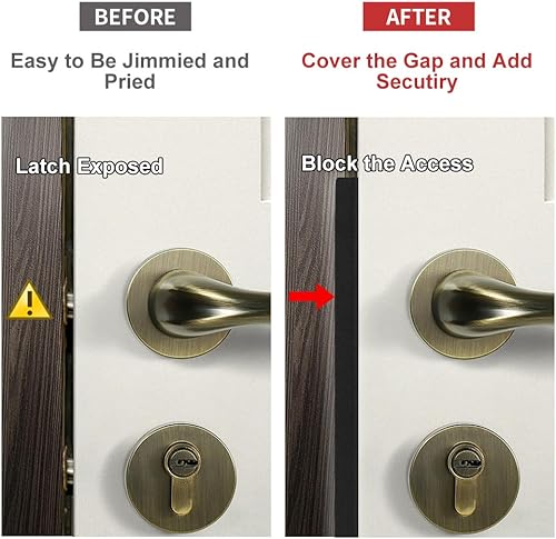 Miniatura 2 de Placa protectora de pestillo de puerta, protector de seguridad de puerta de salida, protector de pestillo de puerta, cubierta para bloquear el