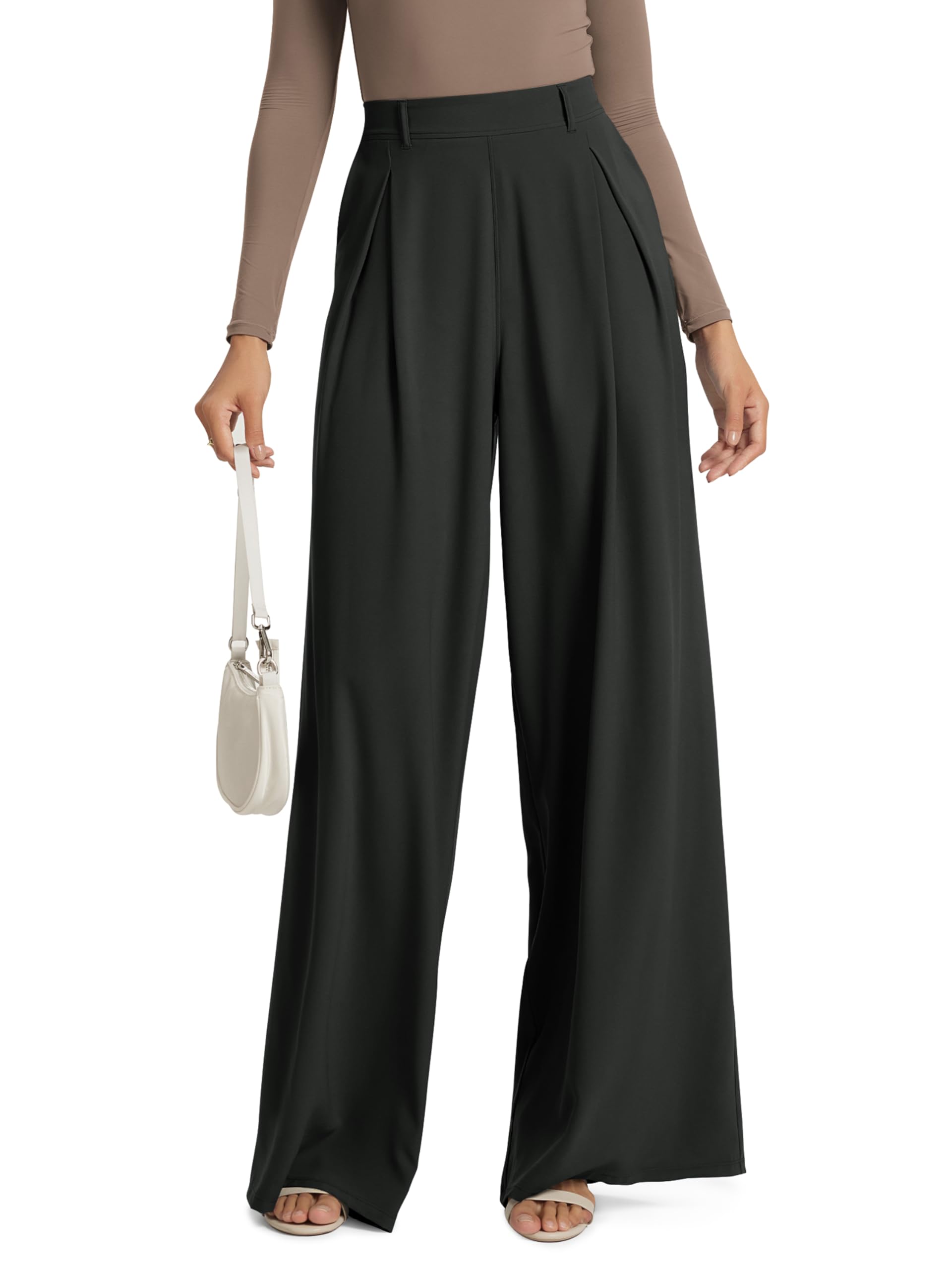 ODODOS Chiffon Pleated Pants