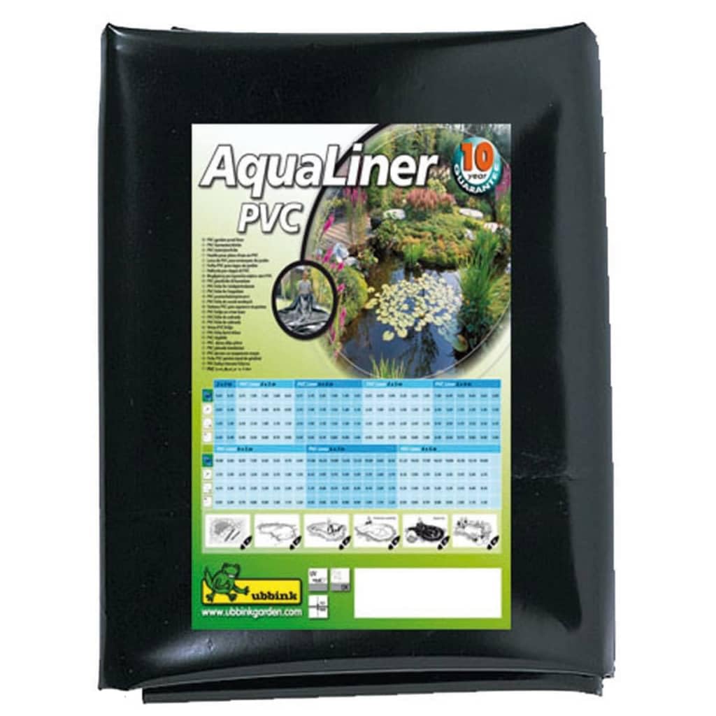 Ubbink Apollo Gardening Ltd 1331167 - Rivestimento per laghetto, 4 x 4 m, in PVC, 0,5 mm, Colore: Nero