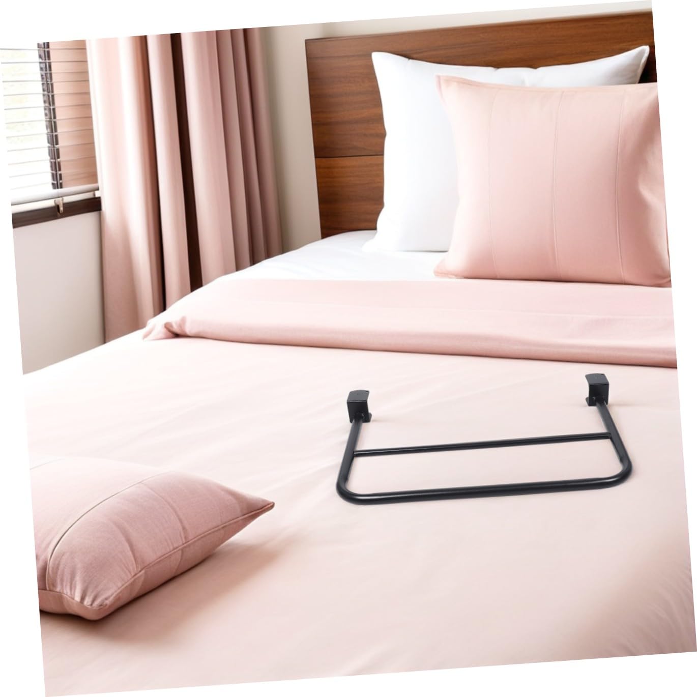 BESPORTBLE Sponda di Sicurezza per Letto Dormitorio 20 inch in Ferro Nero | Student Dorm Bed Rail, Removibile con Clamp senza Trapano, Decorazioni Scuola per Loft Bed