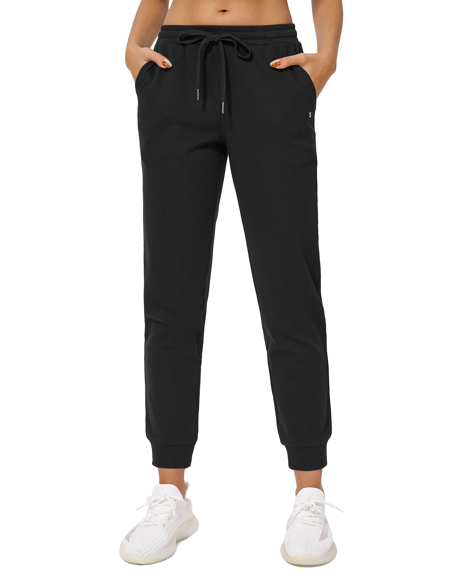 StelleWomens High Waist Drawstring Jogger Athletic Lounge Sweatpants with Pockets