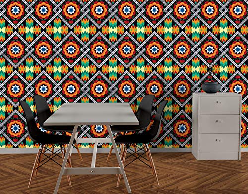 Image of DECOR PRODUCTION Self Adhesive Wallpaper Wall Sticker for Home Decor, Living Room, Bedroom, Hall, Kids Room, Play Room (PVC Vinyl, Water Proof 10 sq.ft) 16x90 Inches Each Strip