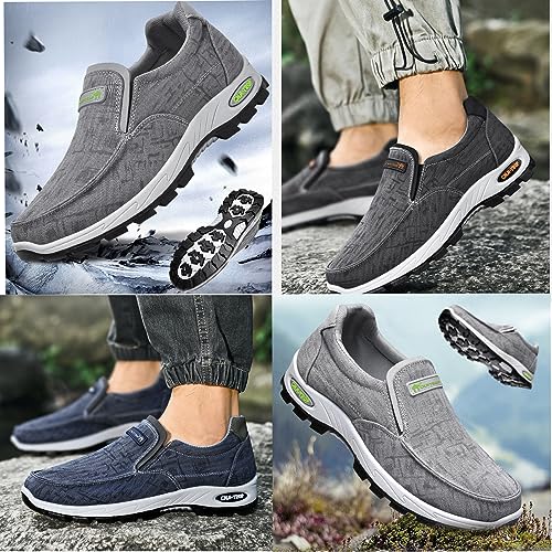 Men's Canvas Comfortable Breathable Orthopedic Loafers Casual Lightweight Slip-On Dad Walking Boat Shoes Outdoor Non-Slip Hiking Sneaker.3