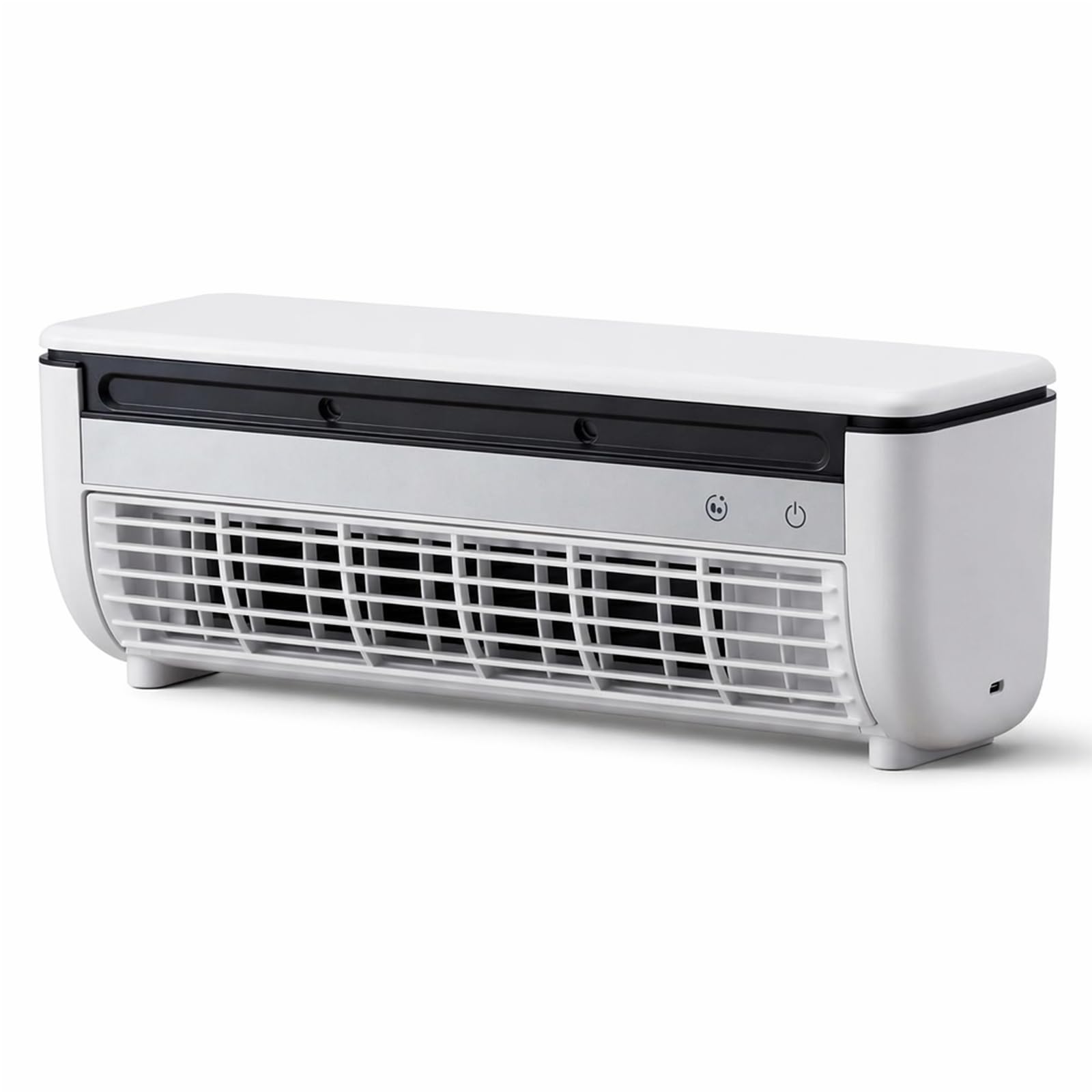 Portable AC Fan 6000mAh USB-C Cooler 3-Speed Remote for Home Office (white)