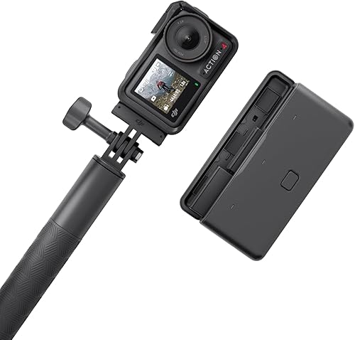 DJI Osmo Action 4 Adventure Combo, cámara de acción impermeable 4K120fps con sensor de 11.3 pulgadas, rendimiento de color de 10 bits y D-Log M,