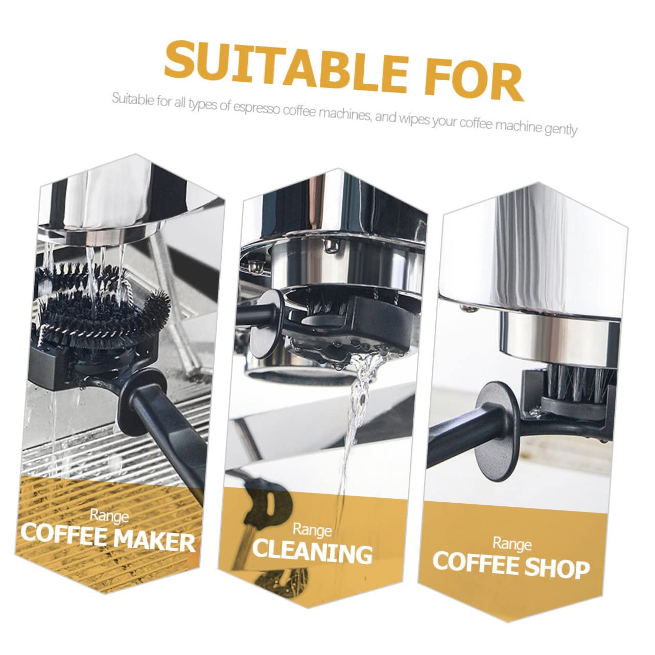 Cabilock 3 Piezas Cepillo De Limpieza Para Cafeteras Cepillo De Cabeza De Grupo De Máquina De Espresso Concentrado De Cafe Limpieza De Maquinas De Cafe Dedicado Abdominales Juego De Café