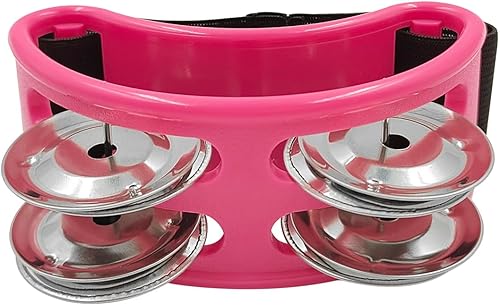 Miniatura 9 de 2 piezas de pandereta de pie, lyfLux Foot Shaker, panderetas para adultos, tambores de colocación, guitarras, campanas de metal, para conciertos,