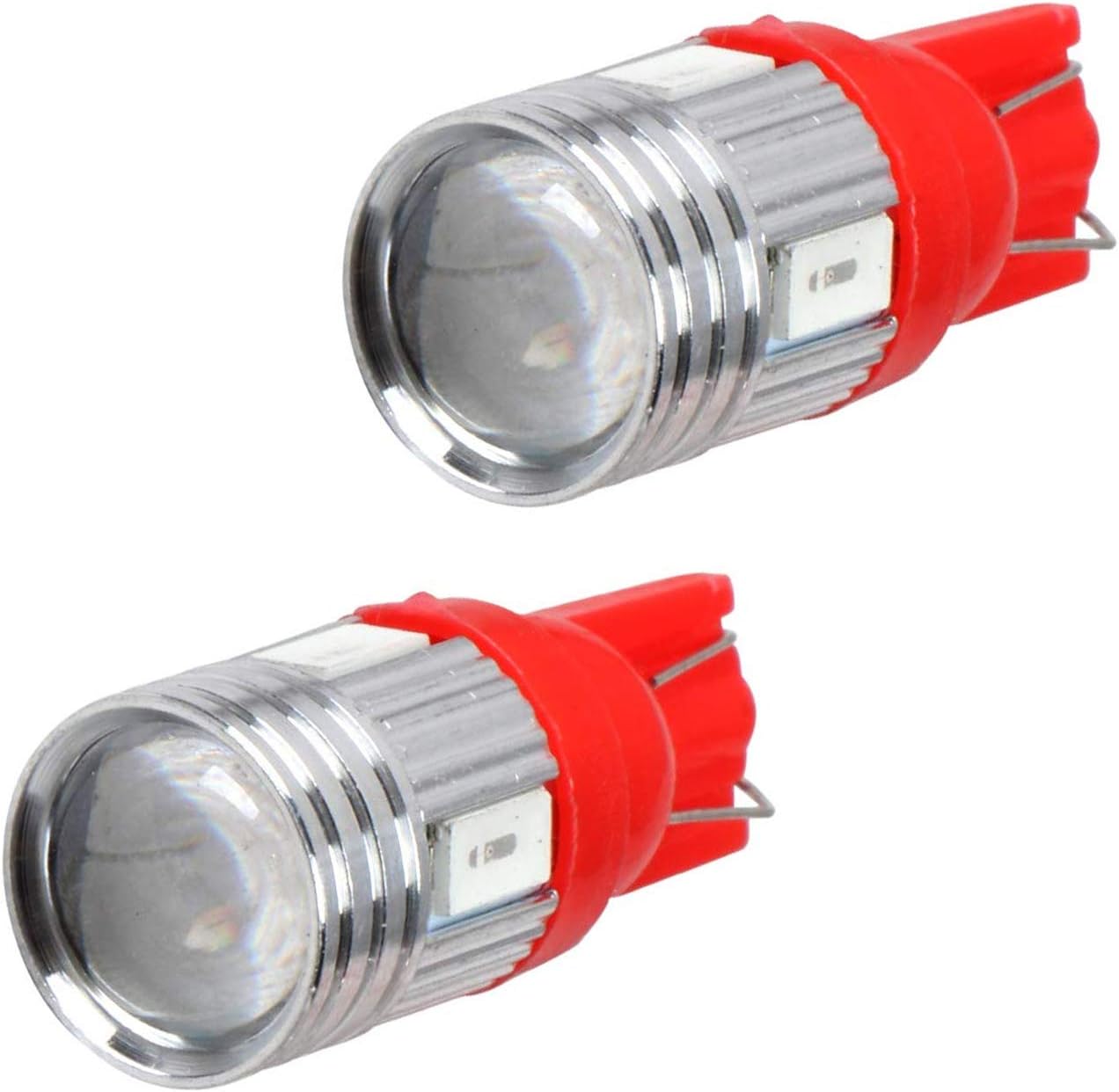 CS6PR2P T10 Led Parking Light 6 SMD Car Interior/Dashboard Licence Plate Dome Bulb for Bike/Motorcycle and Cars (1W)