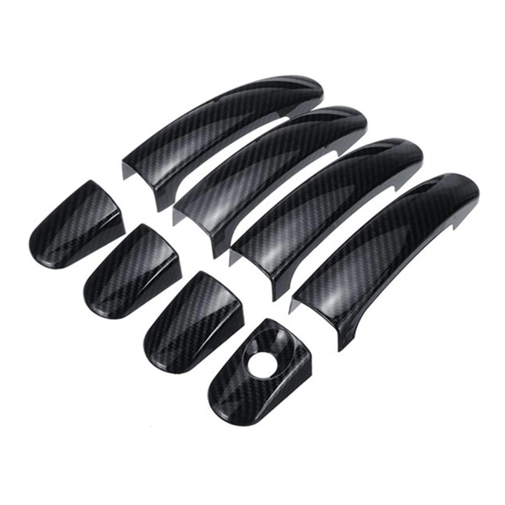Cxxxef One Color Door Handle Cover Caps 8Pcs Car Carbon Fiber Door Handle Covers Exterior Doors Handle Cover For Focus For Escape For Kuga-Ranger