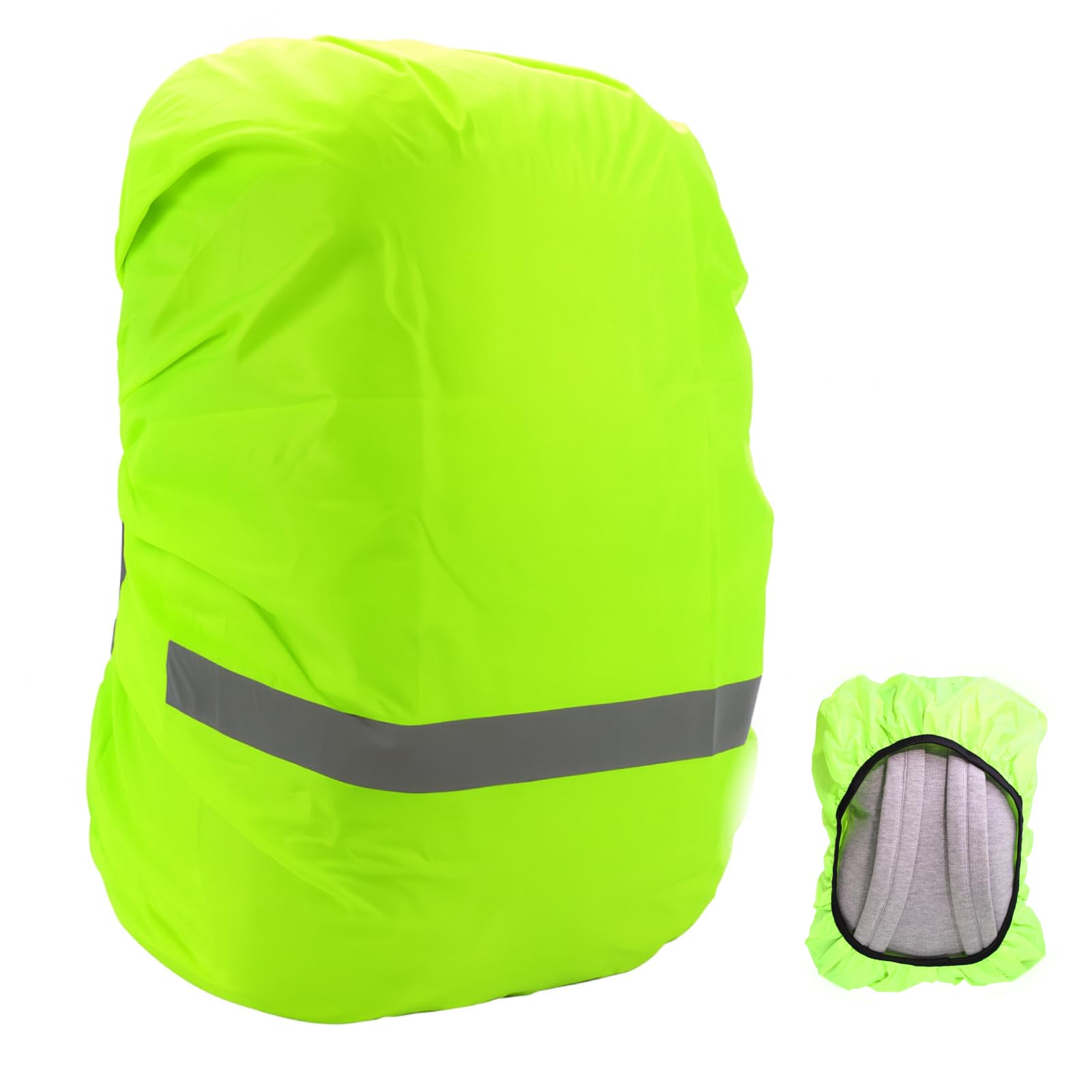 Housse De Pluie Pour Sac à Dos AUEFUDQ – 30-40L, Polyester 190T, Bandes Réfléchissantes – Imperméable, Pliable – Rando, Vélo, école