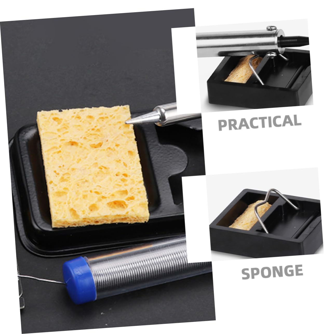 KICHOUSE Ldering Tip Cleaning Tools Solder Cleaner Sponge Soldering Sponge Soldering Iron Tip Cleaner Solder Cleaning