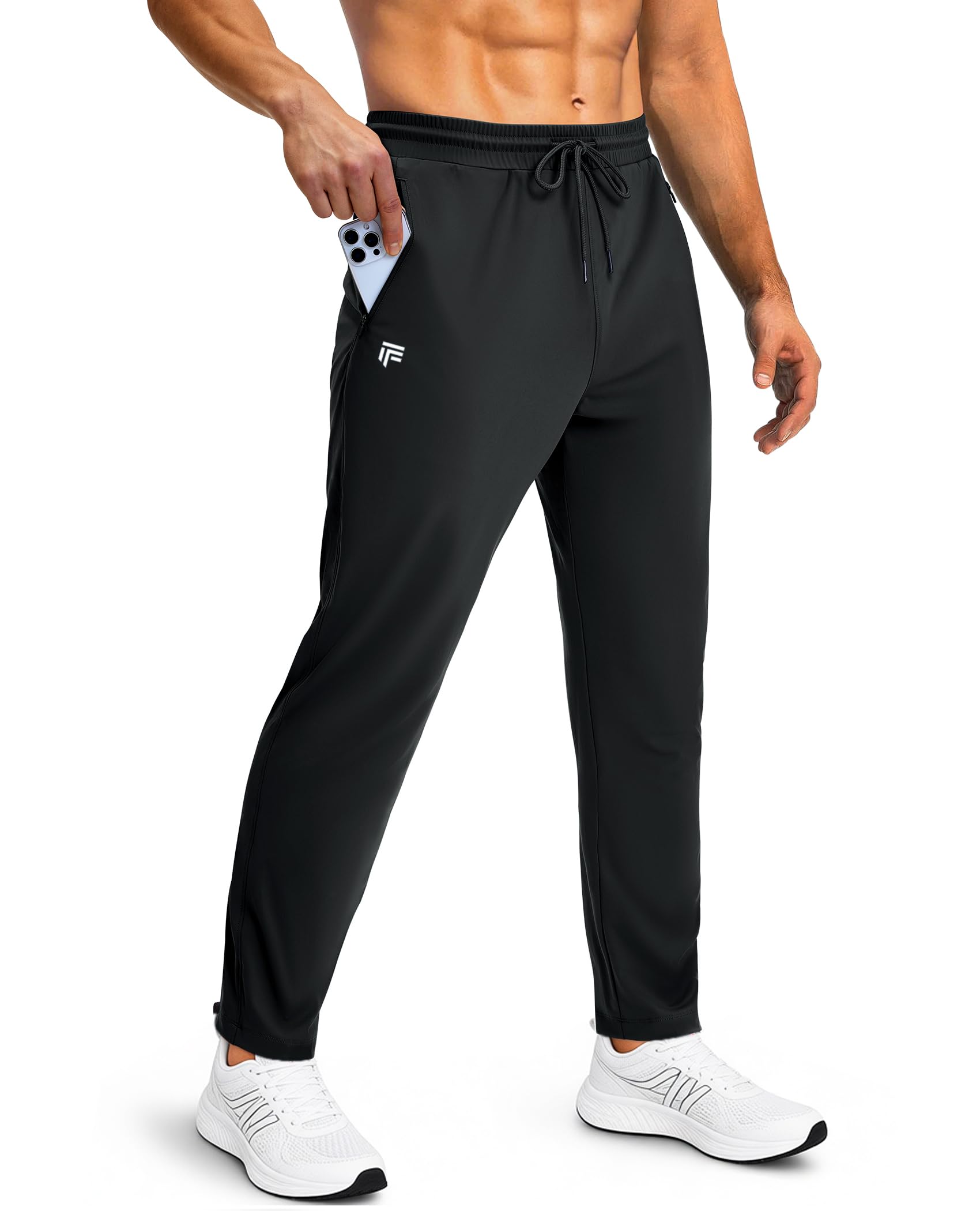 FOGFIRE Mens Sweatpants with Zipper Pockets Joggers for Men Workout Athletic Gym Track Fitness Clothing Gifts