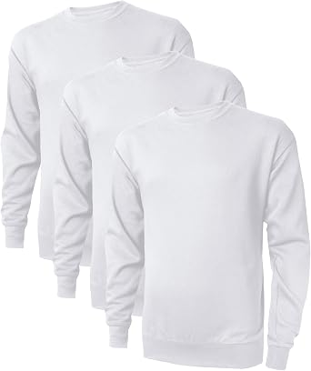 Little Beauty 3 Pack Crewneck Sweatshirts Long Sleeve Pullover Sweatshirts for Men Lightweight Casual Top S-3XL S-3XL