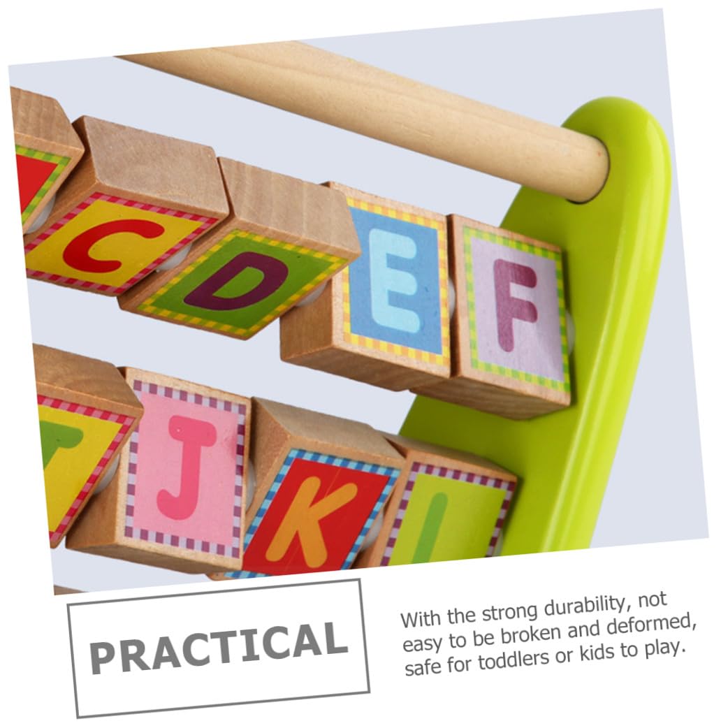 Tablero Juguete Educativo de Aprendizaje de Números y Alfabeto de Madera Multifunción Seguro Coordinación Mano-Ojo para Niños Adecuado para Preescolares