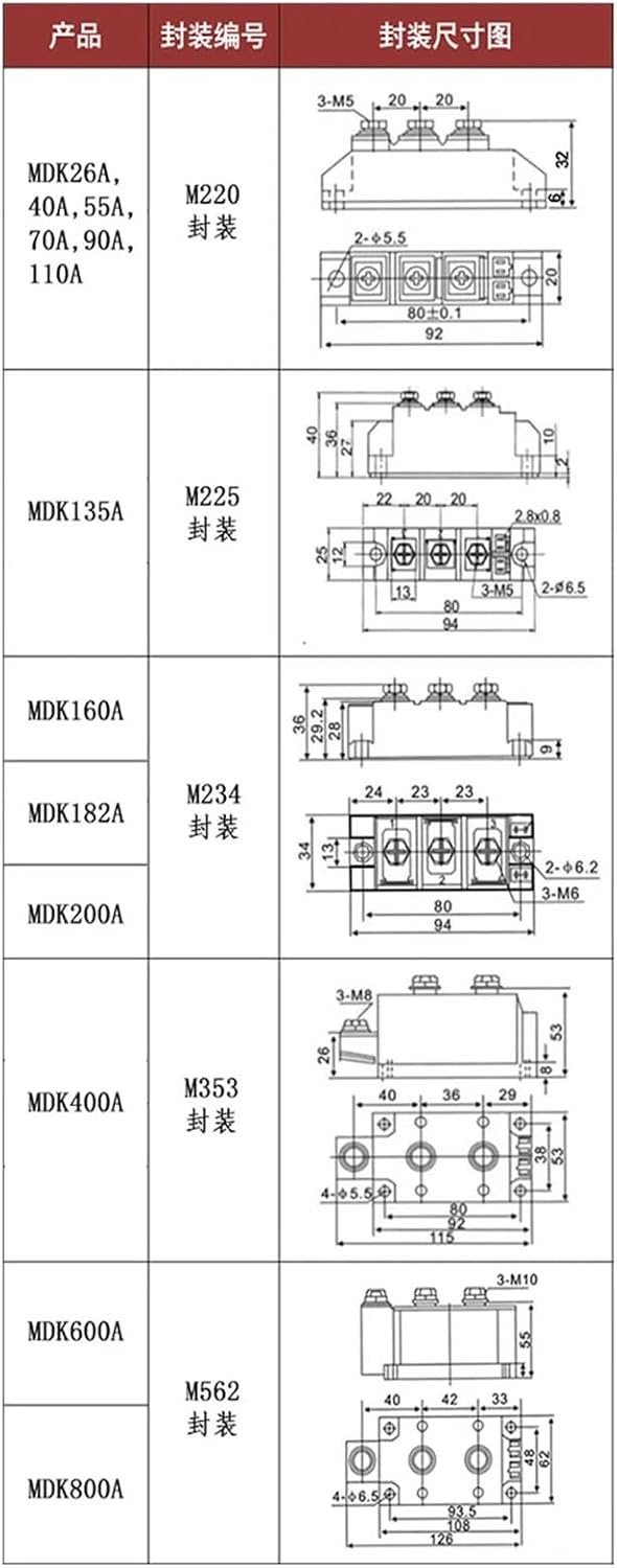 Power Supply MDK55A1600V diode MDK55-16 100A 200(MDK200A1600V)