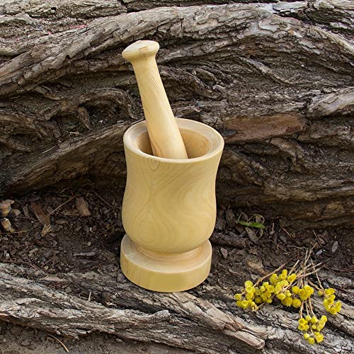 Macinaspezie In Legno Con Collettore Per Polline – Colore Oro